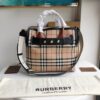 BURBERRY Calfskin Vintage Check Triple Stud Mini Belt Bag