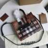 Burberry Women's Black Check Motiv Mini Tote Bag