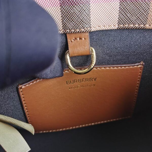 Burberry Women's Black Check Motiv Mini Tote Bag