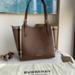 BURBERRY Grainy Calfskin Brown Bag