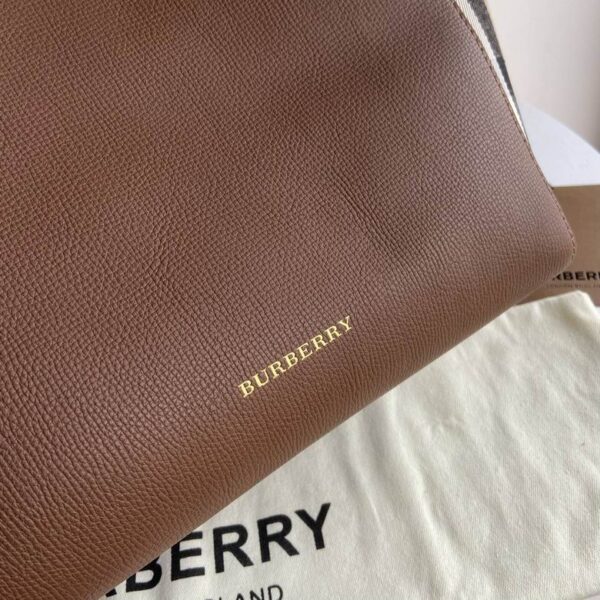 BURBERRY Grainy Calfskin Brown Bag