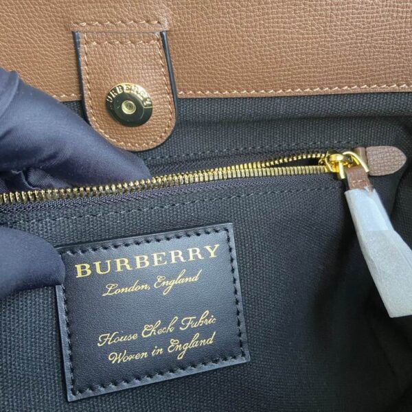 BURBERRY Grainy Calfskin Brown Bag