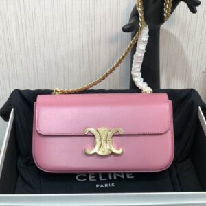 CELINE Triomphe Shoulder bag in pink